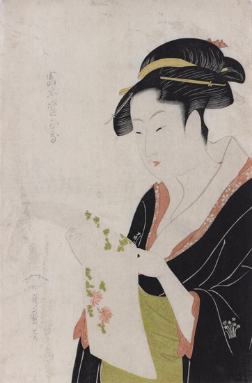 喜多川歌麿　《富本豊雛》　錦絵大判