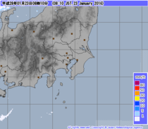 1月23日(土)午前8時30分現在の天気図